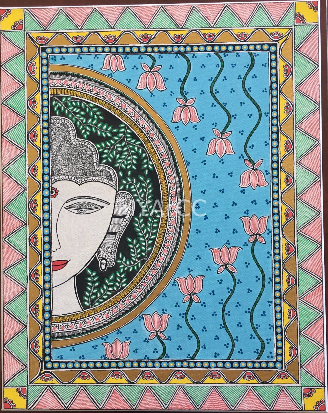 Mithila Art Calm Buddha