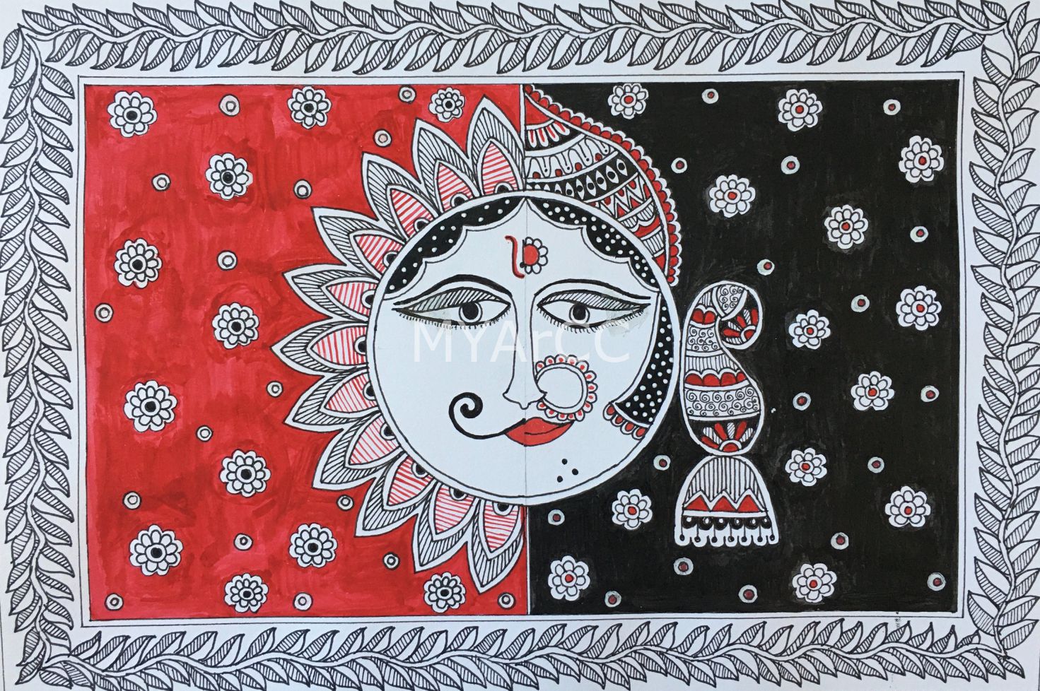 Mithila Art SunMoon